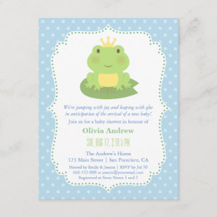 Grodprins Prickiga Baby Shower Inbjudningar