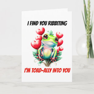 Grodslag Toadally into you söt grönt groda Helgkort