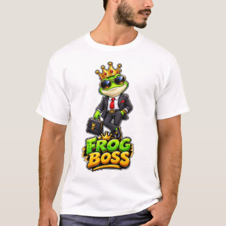 Grody Boss – Rolig Royal Groda Affärsman T-Shirt