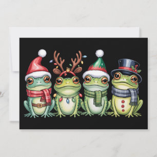 Grody Christmas Groda Älskare Söt Tomte Djur Julkort