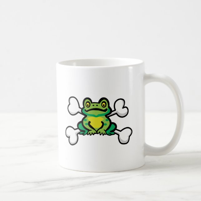 grody groda Döskalle och korsade ben Kaffemugg (Höger)