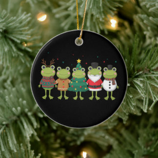 Grody jultröja Grodor Julen Tomte Snömannen Träd Julgransprydnad Keramik