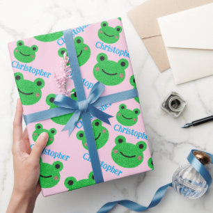 Grodykmönster Rosa sött liv Presentpapper