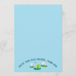 Grodyor och näckrosblad Söta SPECIALTILLVERKAD Tack Kort