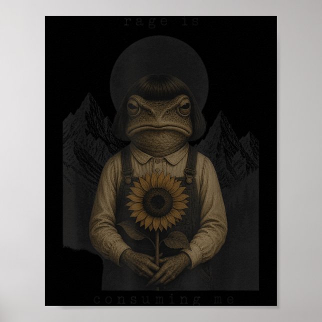 Grodyr Är Att Ta Över Mig Sarcasticst Meme Roligt Poster (Framsidan)