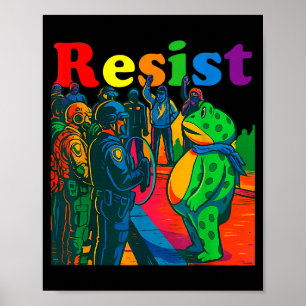 Grodyr motstår Portland grodyr protest Vintage Akt Poster