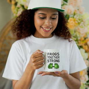 Grodyr tillsammans är starka Portland Groda Protes Kaffemugg