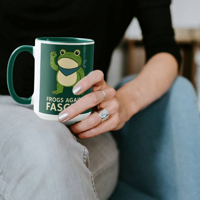 Grodyror mot fascism Portland Grodyrprotest Mugg (Skapare uppladdad)