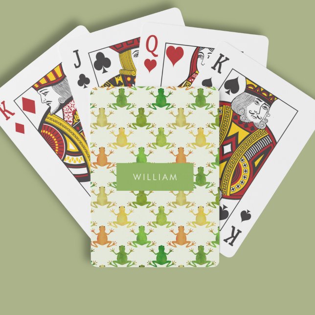 Grodyvmuster Casinokort (Frog pattern personalized playing cards)