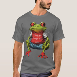 Grodyxor bär en t-shirt som säger kyss mig jag kan