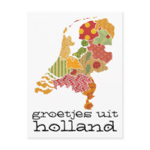 Groetjes Uit Holland Province Karta Patchwork Stil