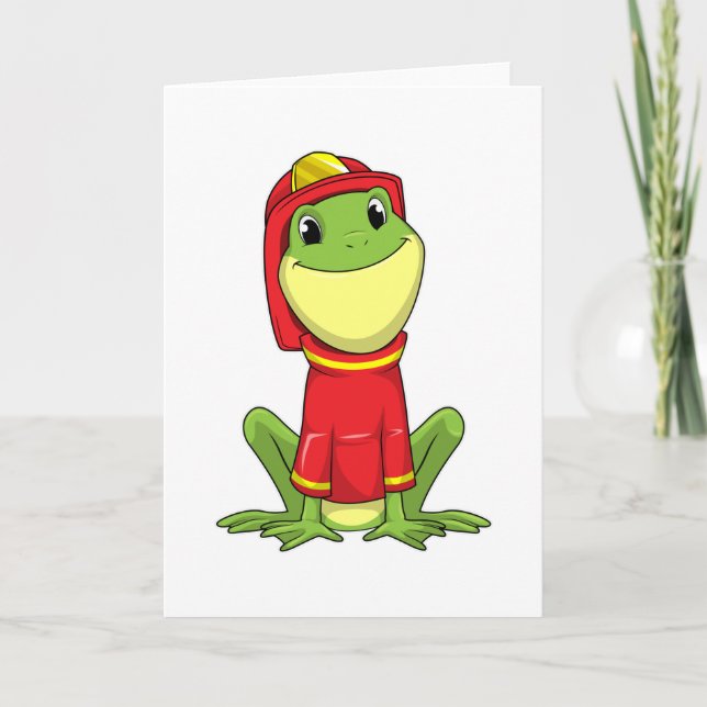 Grog som brandman med Helmet Kort (Framsida)