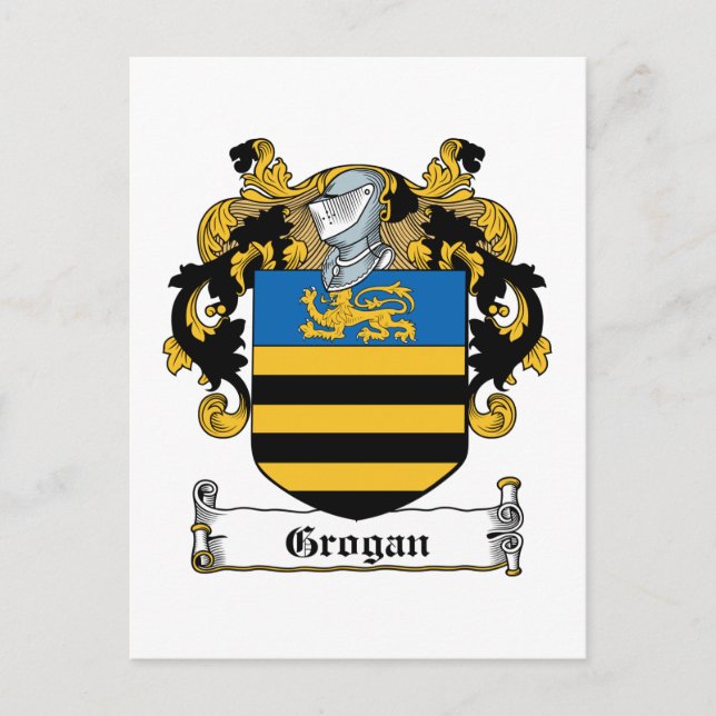Grogan Family Crest Vykort (Framsida)