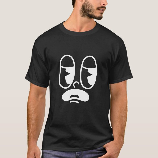 Groggig Glitch-ansikte T Shirt (Framsida)