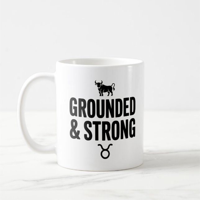 Grogrund och stark Mugg - Taurus Zodiackaffe Kopp (Vänster)