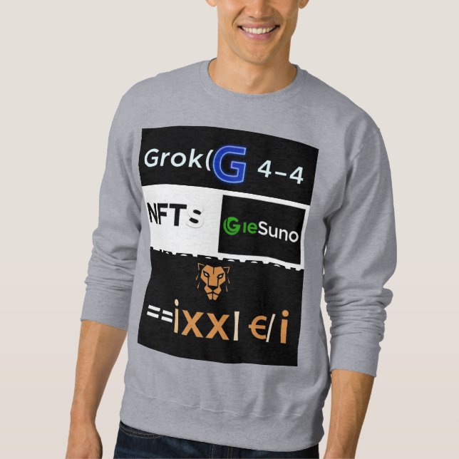 Grok4 artificiell intelligens perfekt Idea T-Shirt Lång Ärmad Tröja (Framsida)