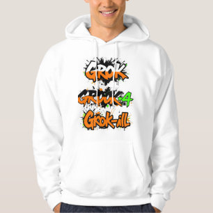 Grok-4 Artificiella underrättelser Robotic T-Shirt Hoodie