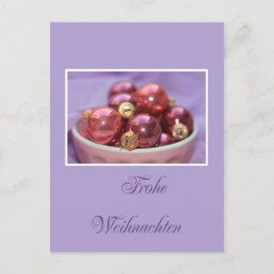 Groman god jul lila & rosa prydnadsföremål helg vykort