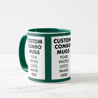 Grön 4:6 Bildram 3 x Foto Anpassad Combo Mugg