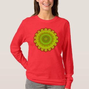 Grön abstrakt blommaT-tröja Tee Shirt