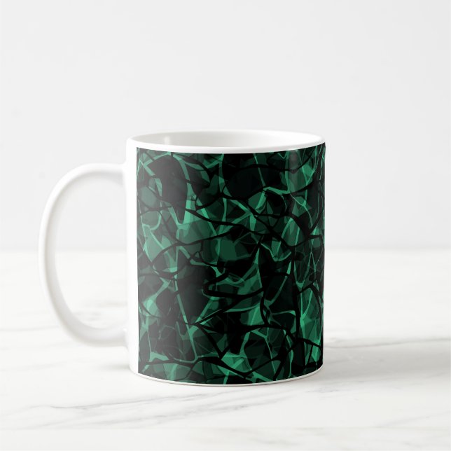 grön abstrakt kaffemugg (Vänster)