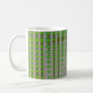 Grön Abstrakt Konst 1003 Kaffemugg