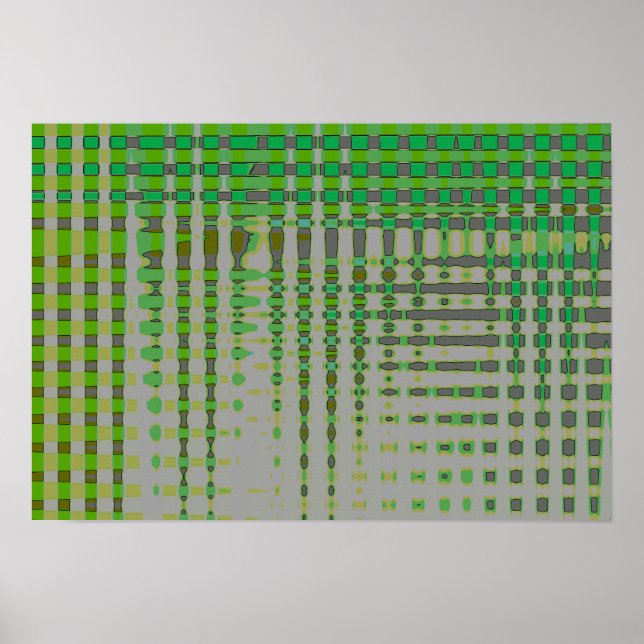 Grön Abstrakt Konst 1003 Poster (Framsidan)