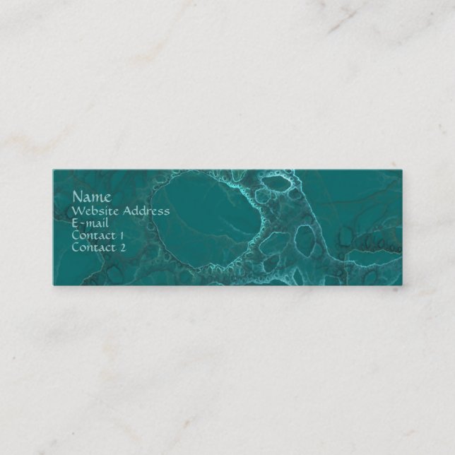 Grön abstrakt mini visitkort (Framsida)