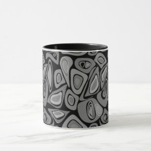 Grön, abstrakt, retro mugg