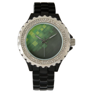 Grön abstrakt teknologidesign armbandsur
