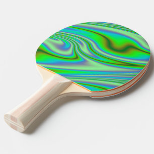 Grön abstrakt virvlar runt pingisracket