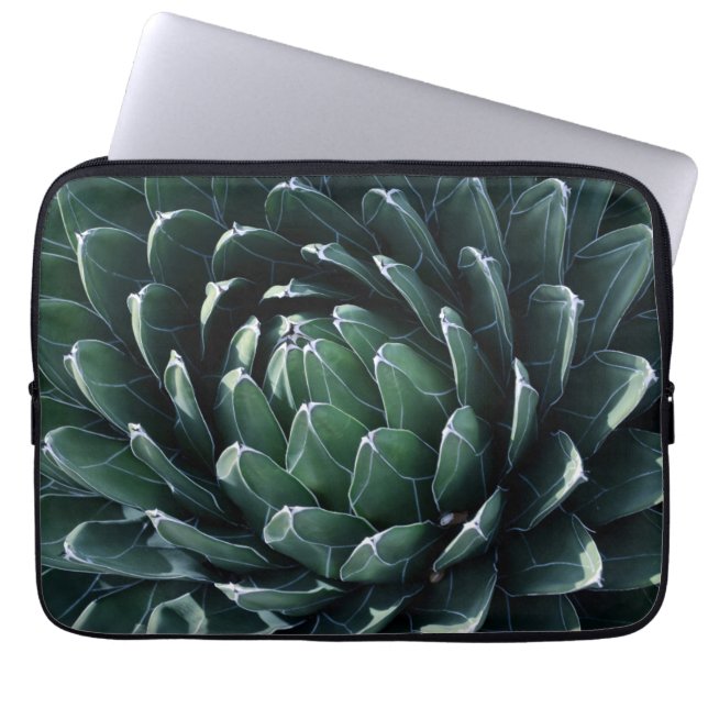 Grön Agave Laptop Fodral (Framsidan)