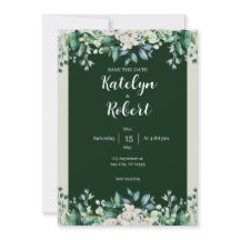 Grön akvarellpalett av kärlek Bröllop