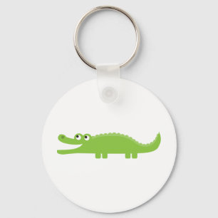 Grön alligator nyckelring
