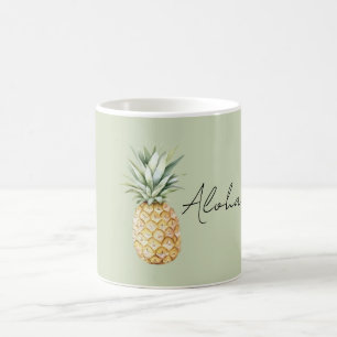 Grön Aloha Ananas Kaffemugg