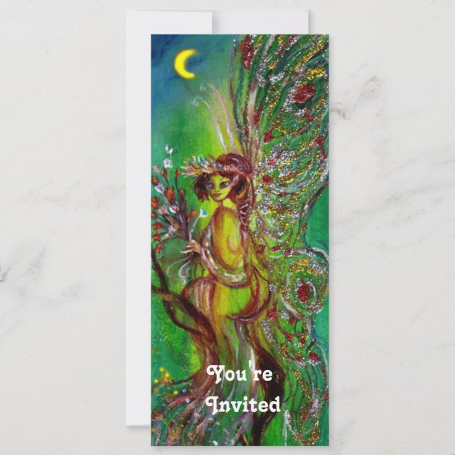 GRÖN ÄLV gul blå röd silver Inbjudningar (Framsida)