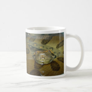 Grön Anaconda som blöter i mitt kaffe, stor orm Kaffemugg