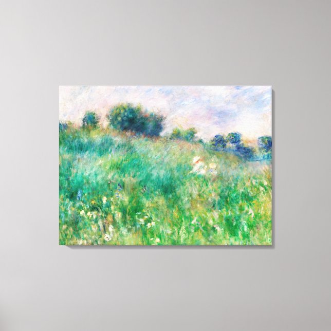 Grön äng av Renoir Impressionistisk målning Canvastryck (Framsida)