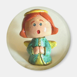 Grön ängeldropp magnet