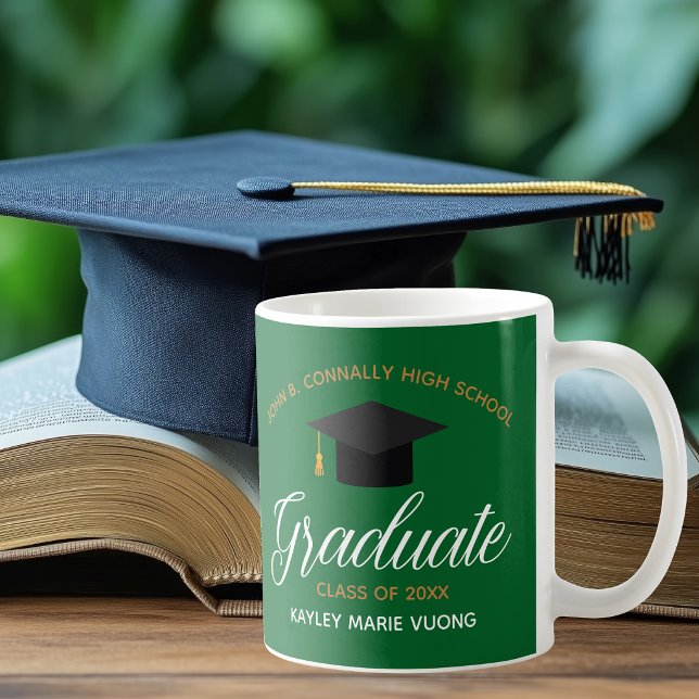 Grön Anpassad Examen Kaffemugg (Skapare uppladdad)