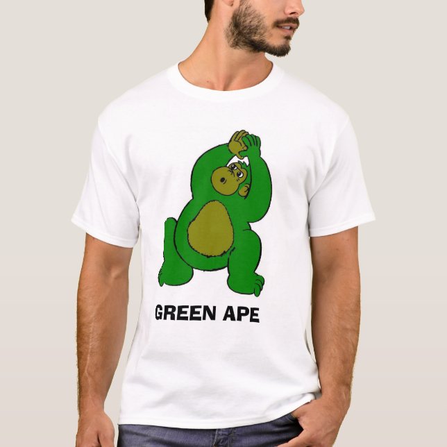 Grön apa t-shirt (Framsida)