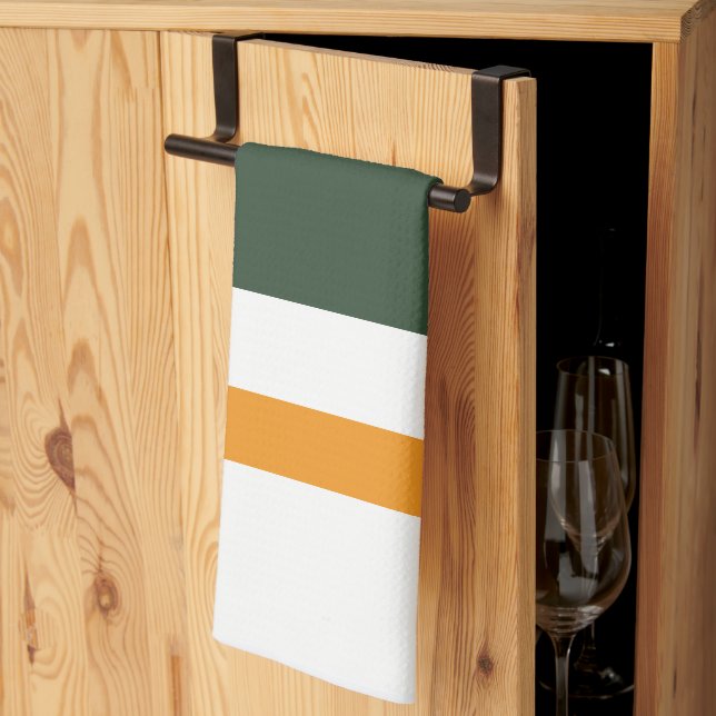 Grön apelsin kökshandduk (Thirds Fold)