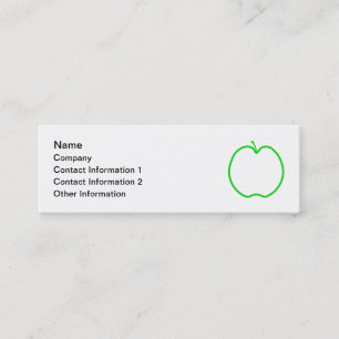 Grön Apple översikt Mini Visitkort