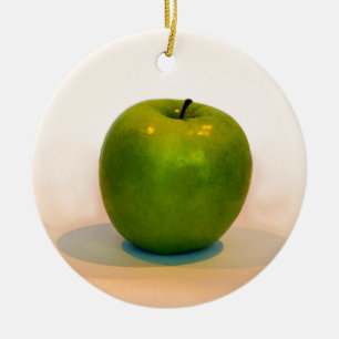 Grön Apple Trio Julgransprydnad Keramik