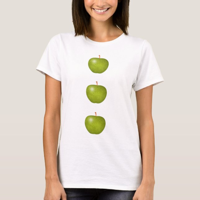 GRÖN ÄPPLEskjorta T-shirt (Framsida)