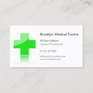 Grön arg sjukvårdmedicinskt center - busskort visitkort
