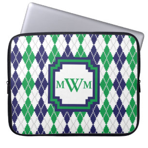 Grön Argyle-datorfodral Laptop Fodral