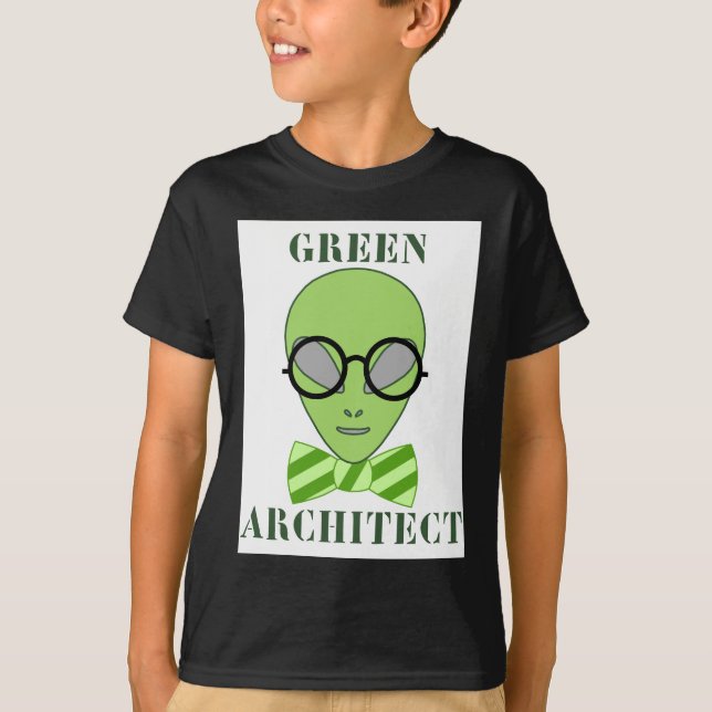 Grön arkitekt t-shirt (Framsida)