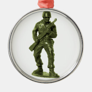 Grön arméman julgransprydnad metall