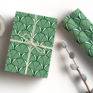 Grön art décofläkt presentpapper